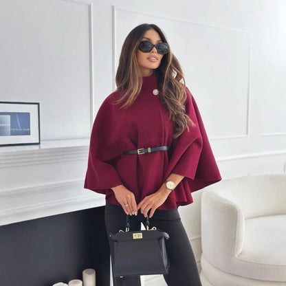 Eleanor | Chaqueta elegante tipo capa con cinturón para mujer