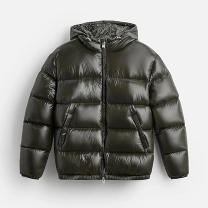 Derek | Men’s Shiny Hooded Quilted Jacket