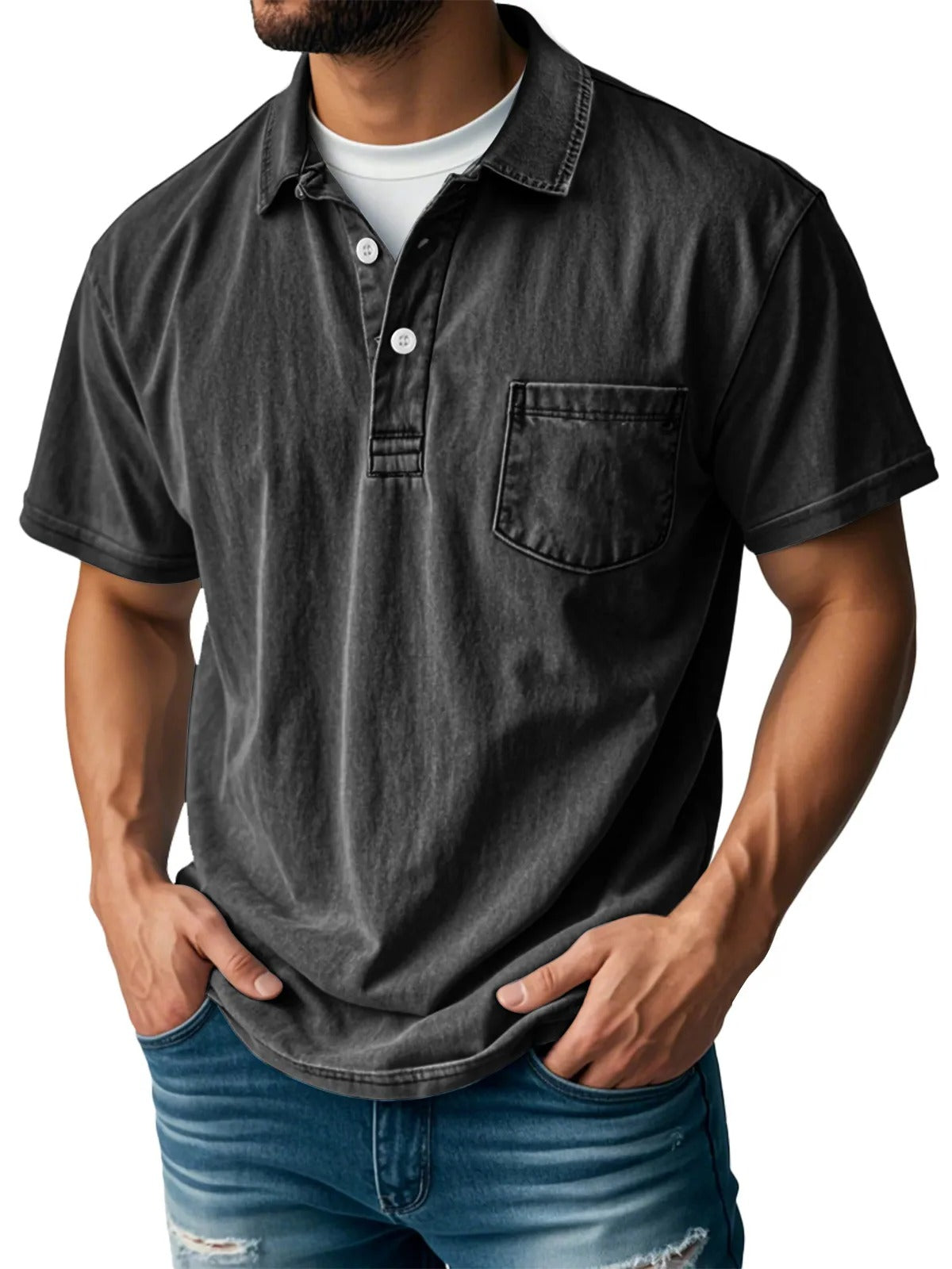 Stylish Short-Sleeve Polo Shirt