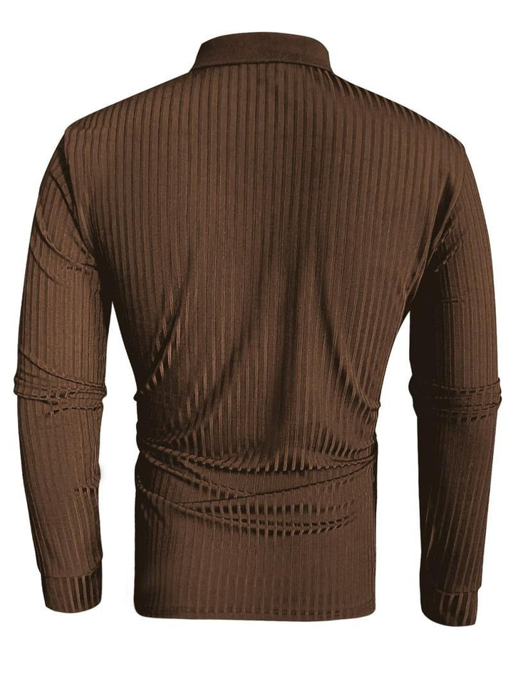 Stylish Fitted Long-Sleeve Polo