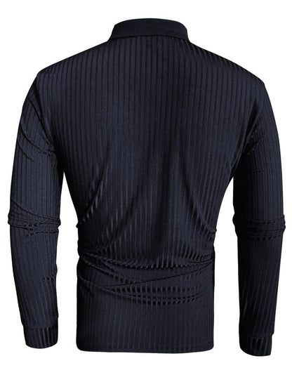 Stylish Fitted Long-Sleeve Polo