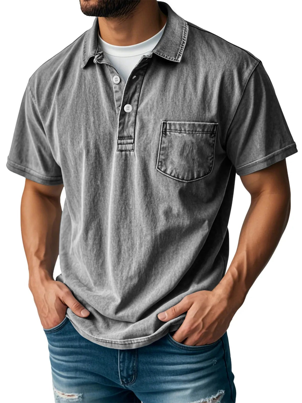 Stylish Short-Sleeve Polo Shirt