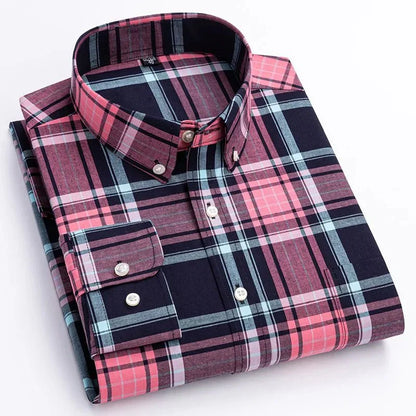 Bryan | Camisa a cuadros con botones para hombre