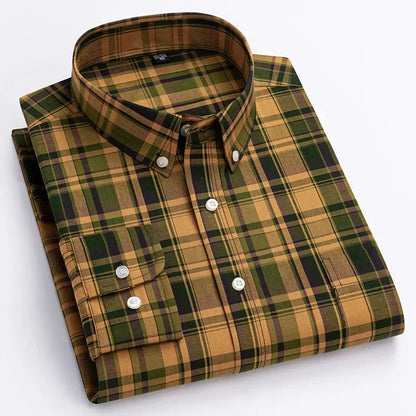 Bryan | Camisa a cuadros con botones para hombre