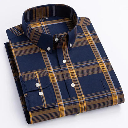 Bryan | Camisa a cuadros con botones para hombre