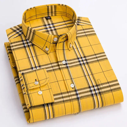 Bryan | Camisa a cuadros con botones para hombre