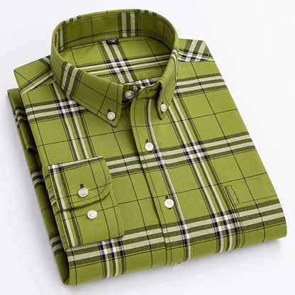 Bryan | Camisa a cuadros con botones para hombre