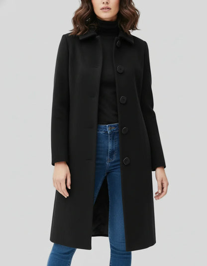 Lauren | Women’s Long Button Front Winter Coat