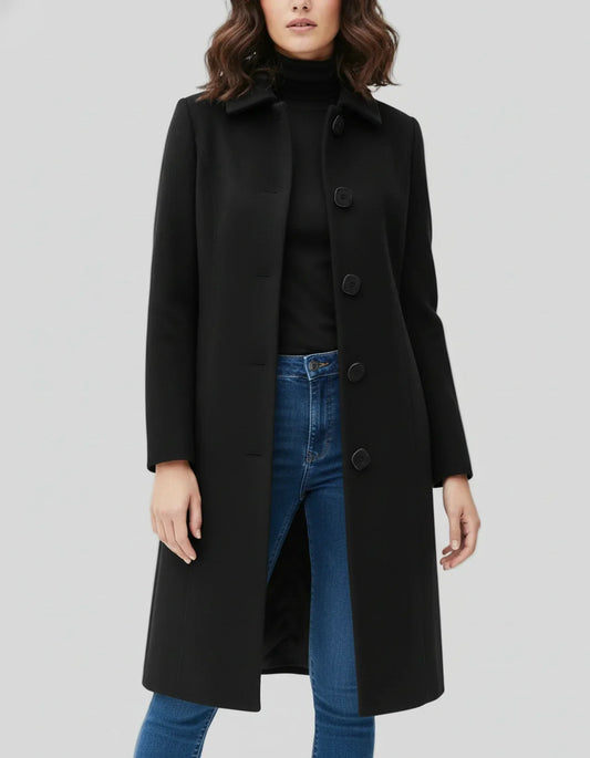 Lauren | Women’s Long Button Front Winter Coat