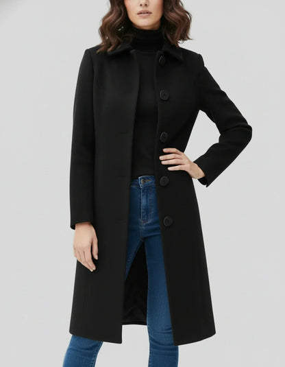 Lauren | Women’s Long Button Front Winter Coat