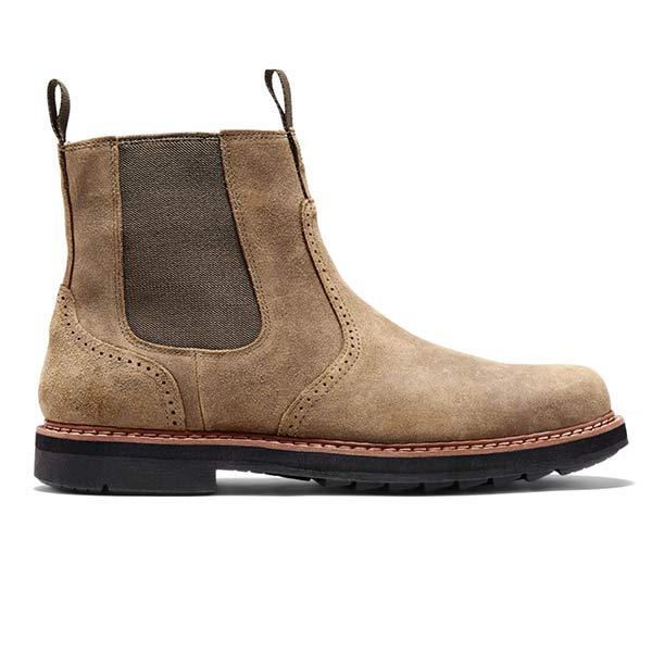Rugged Suede Chelsea Ankle Boots Men