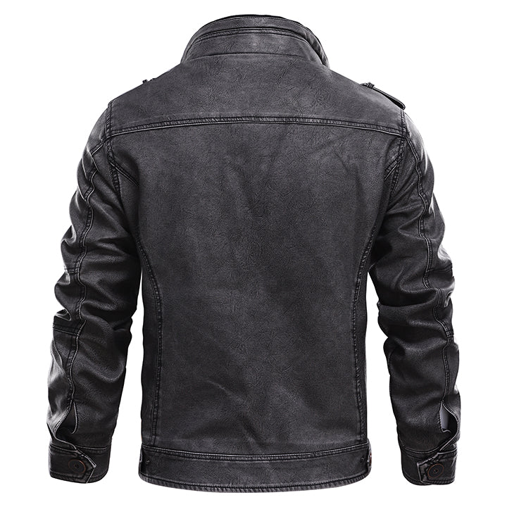 Vintage PU Leather Biker Jacket