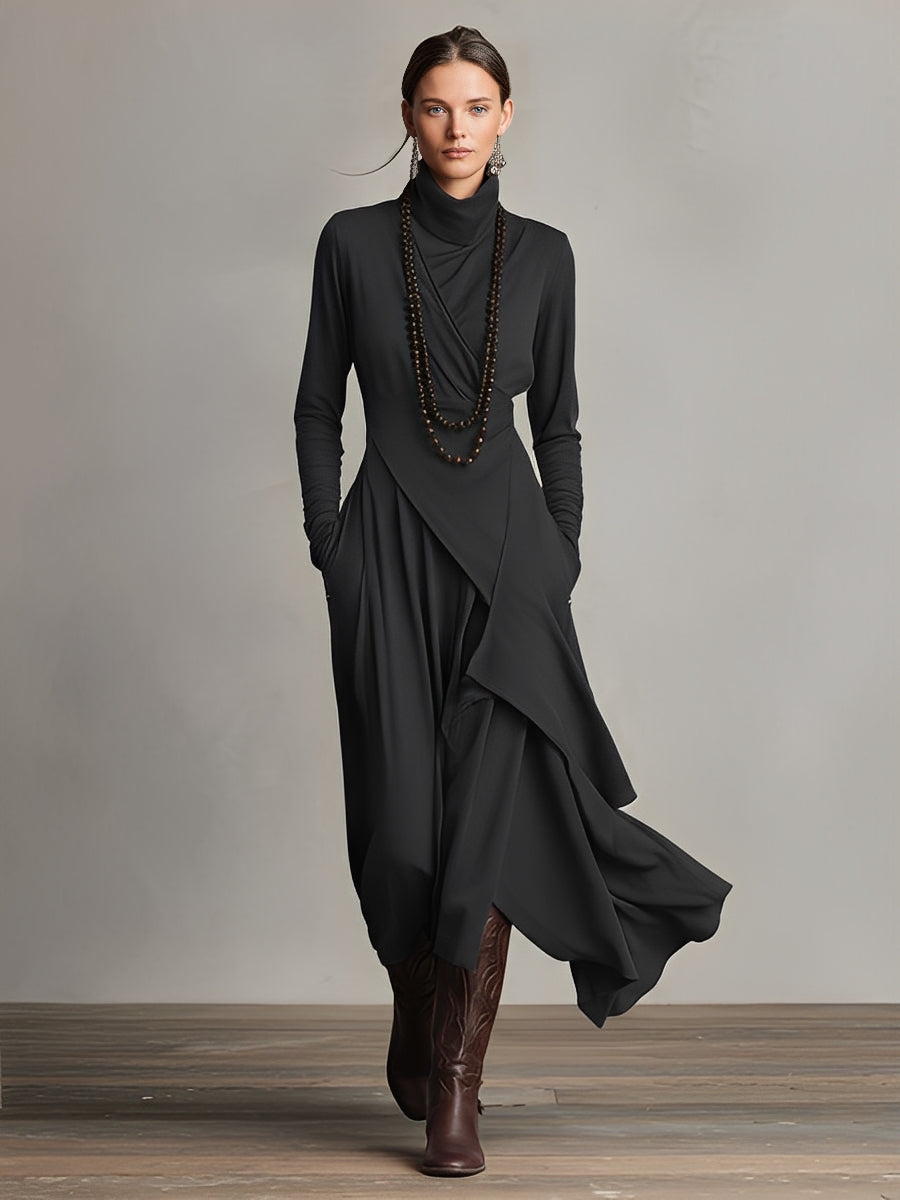 Elegant Draped Dress