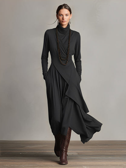 Elegant Draped Dress