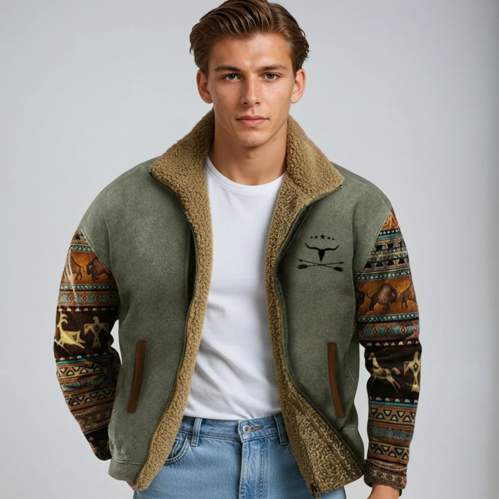 Andrew | Men’s Trendy Cozy Tribal Winter Coat