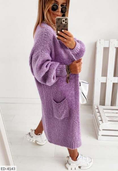 Women’s Winter Cozy Long Open-Front Cardigan