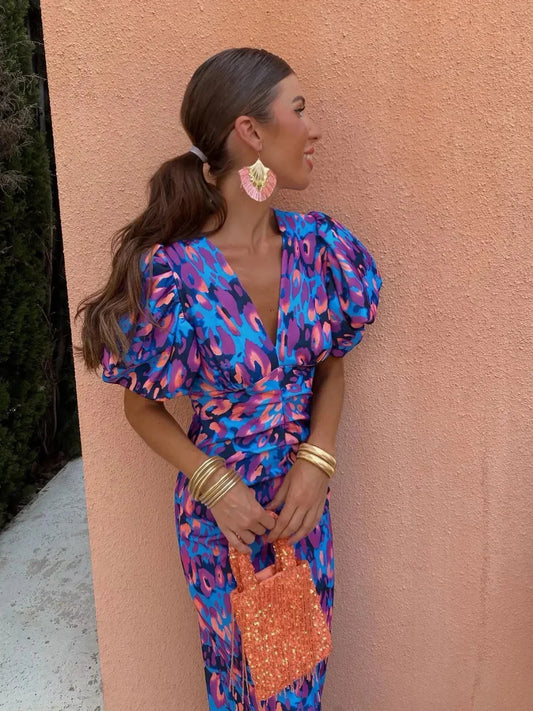 Giada™ | Vestido Midi Colorido