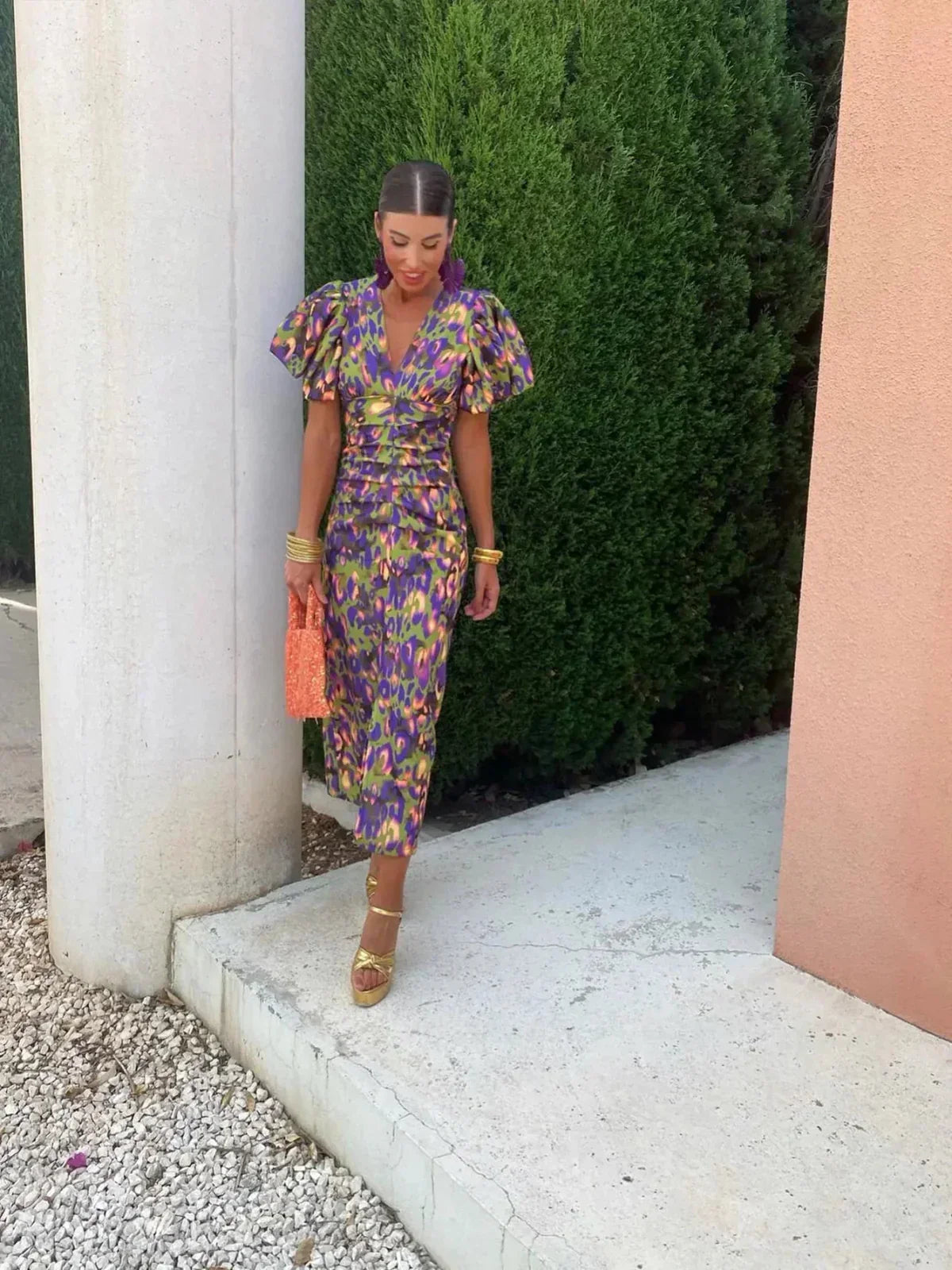 Giada™ | Vestido Midi Colorido