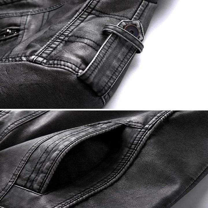 Vintage PU Leather Biker Jacket