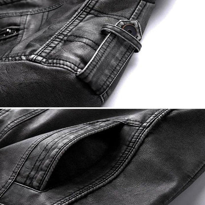 Vintage PU Leather Biker Jacket