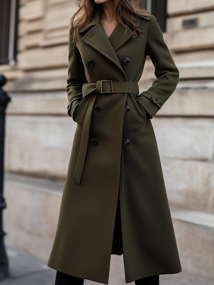 Women’s Winter Long Belted Trench Coat
