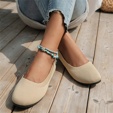 Women’s Spring Comfortable Real Leather Ballet Flats Shoes