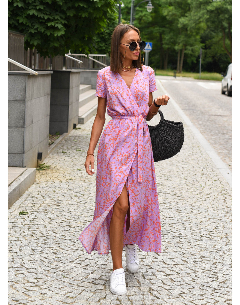 Tzahalit™ | Vestido floral de cuello en V elegante