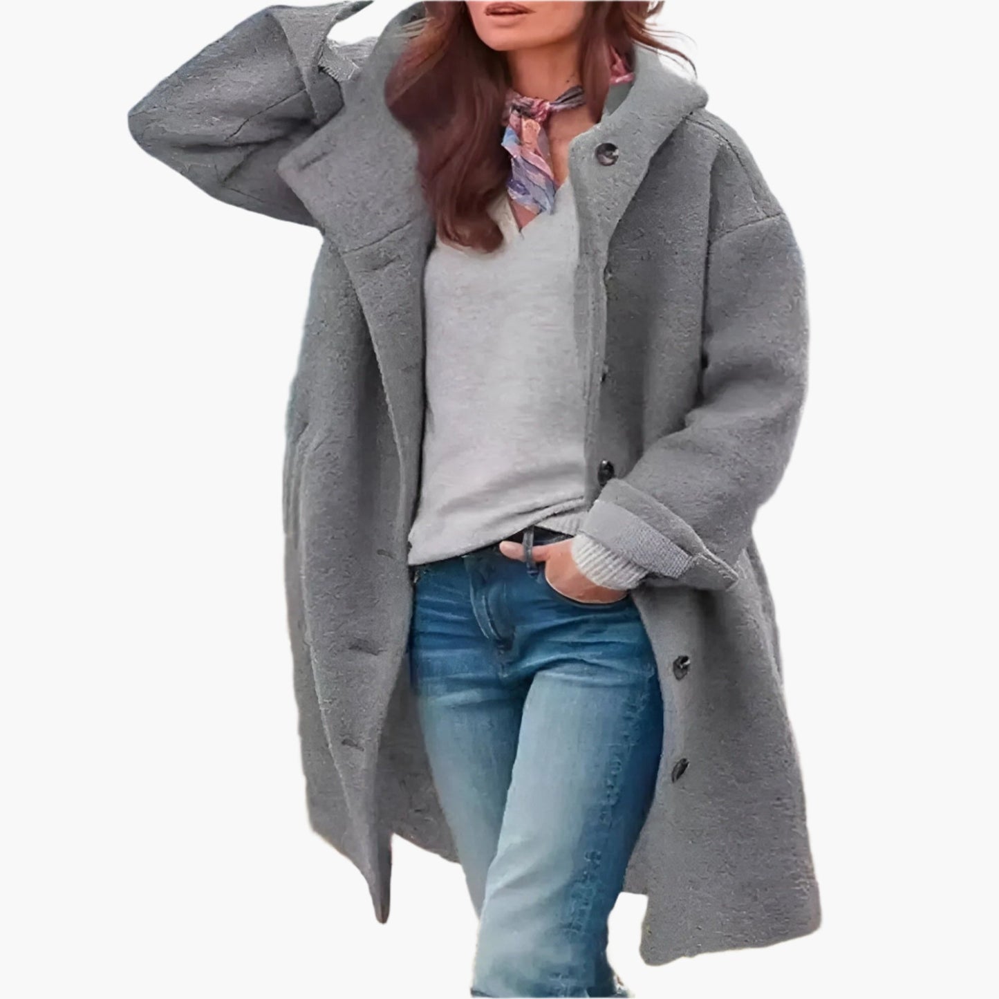 Elizabeth | Abrigo largo de invierno de corte holgado para mujer