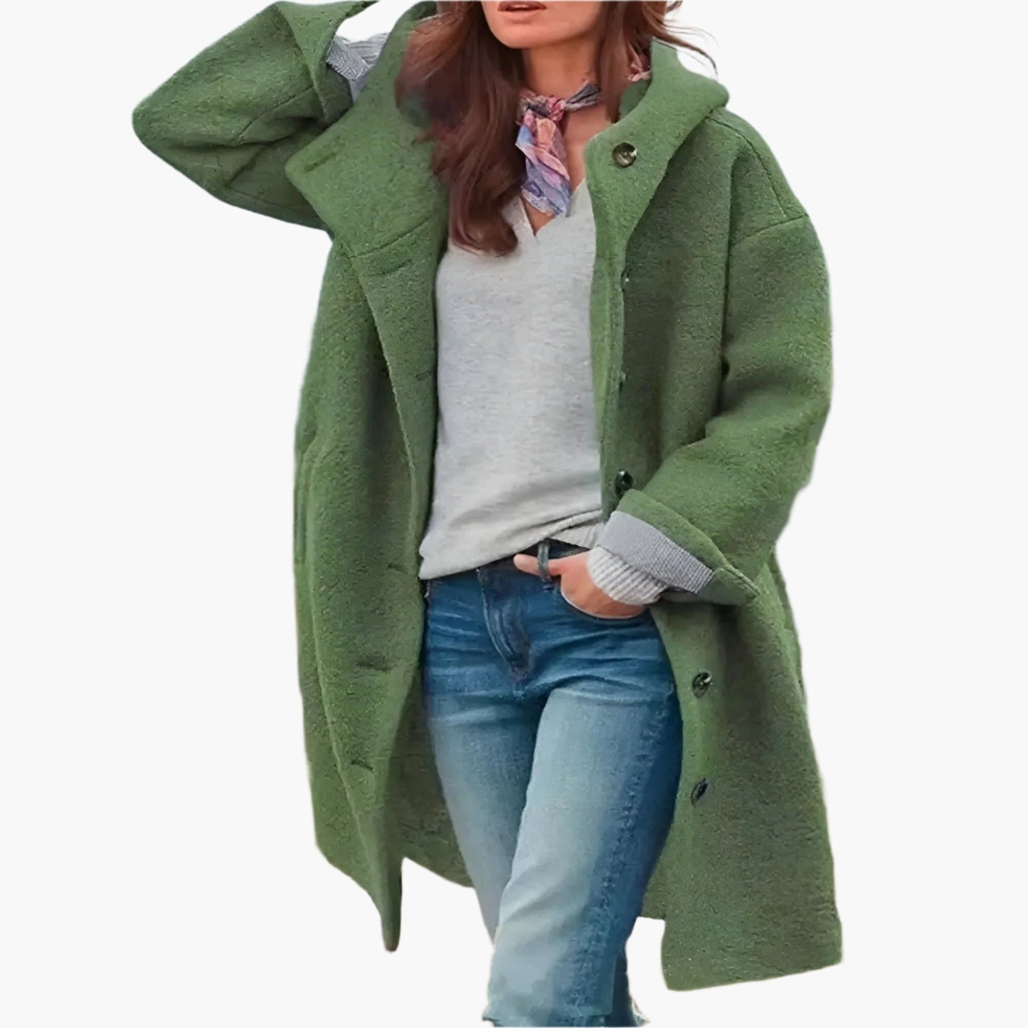 Elizabeth | Abrigo largo de invierno de corte holgado para mujer