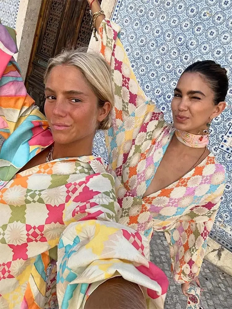 Grace | Women’s Spring Colorful Two-Piece Casual Set