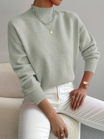Women’s Spring Comfortable Mock Neck Sweater