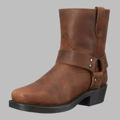 Aiden | Botines elegantes con correa de cuero para hombre