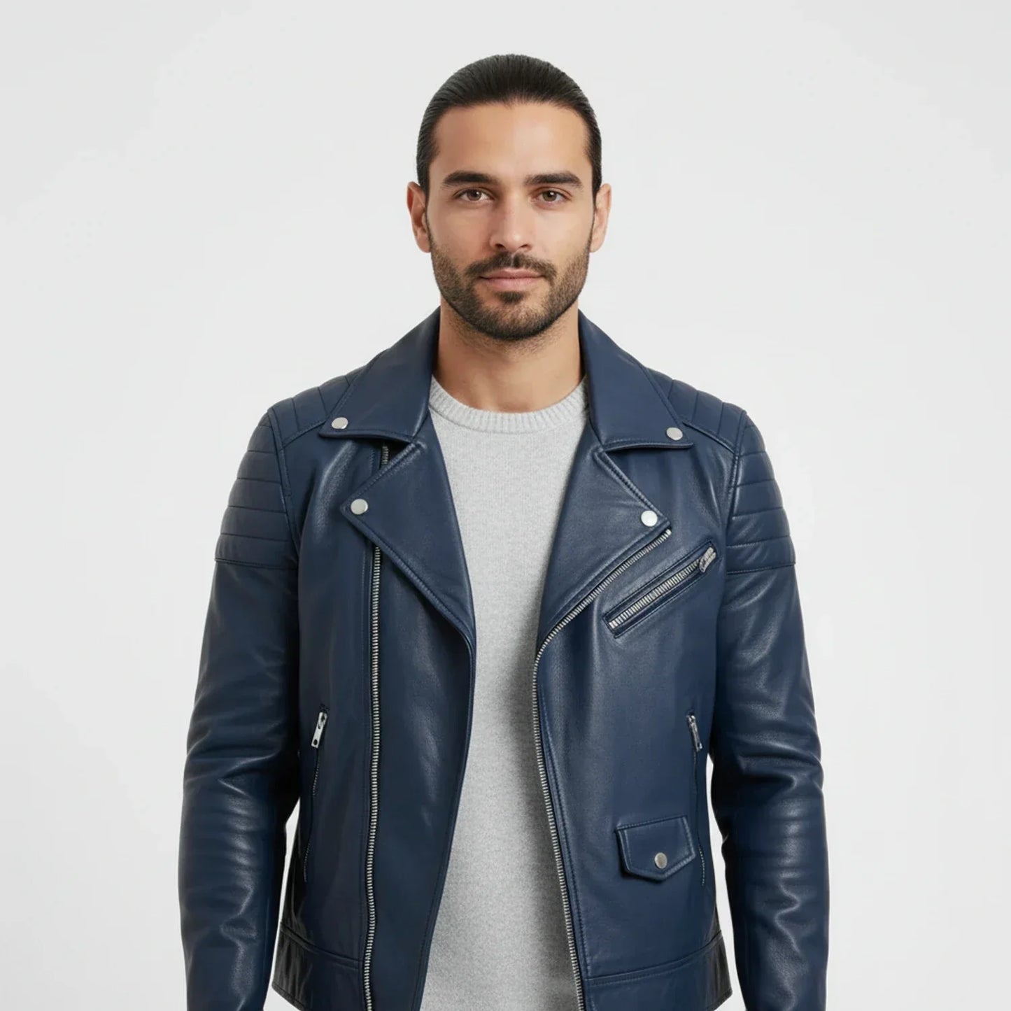 Jeremiah | Winter Zip Up Men Leather jacket