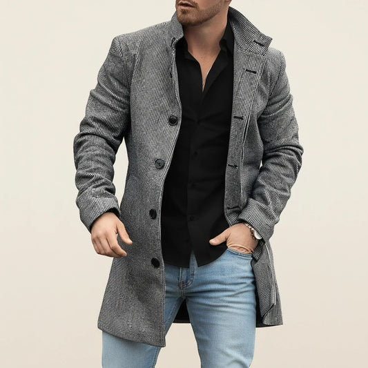 Jordan | Winter Patchwork Style Men Overcoat
