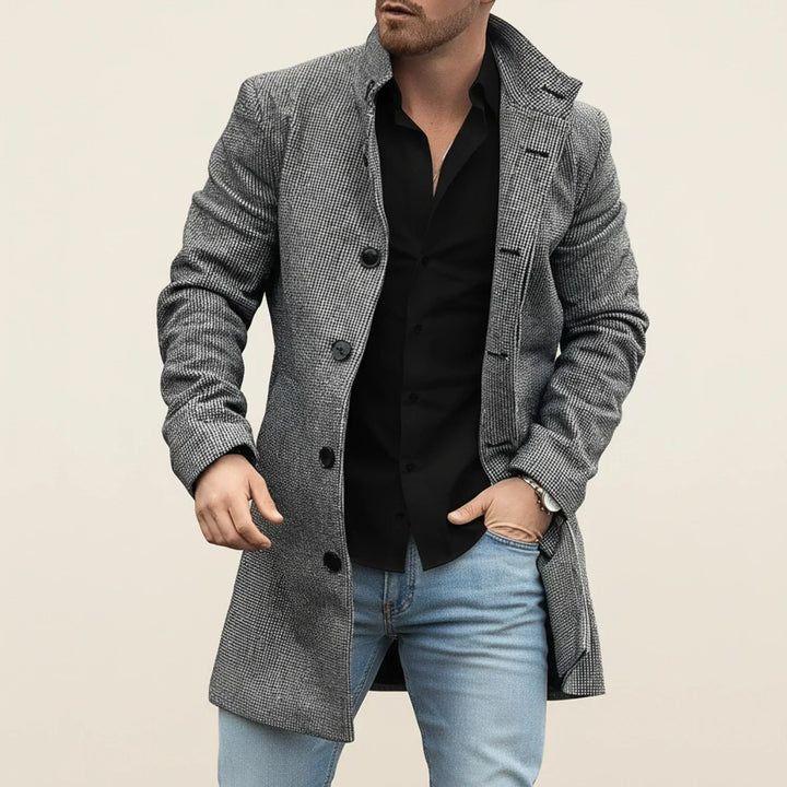 Winter Patchwork Style Men Overcoat