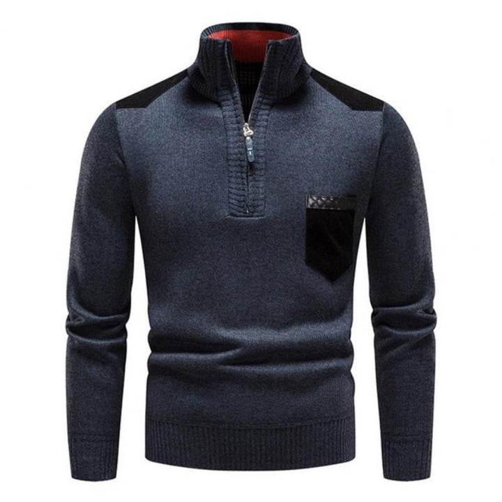 Men’s Half-Zip Sweater with Chest Pocket