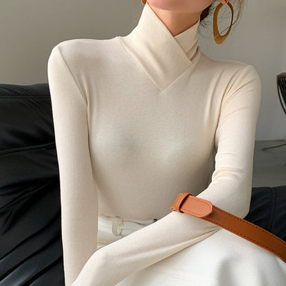 Darcey | Top elegante de cuello alto para mujer de primavera
