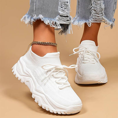 Olivia | Zapatillas de running de punto elástico sin cordones para mujer