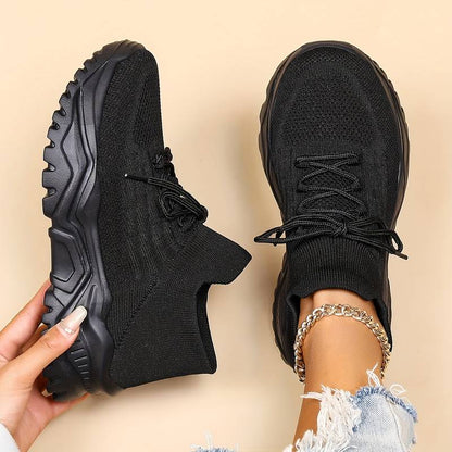 Olivia | Zapatillas de running de punto elástico sin cordones para mujer