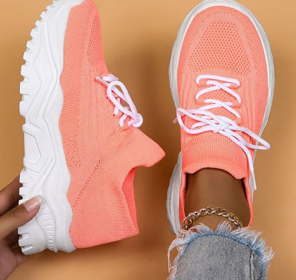 Olivia | Zapatillas de running de punto elástico sin cordones para mujer
