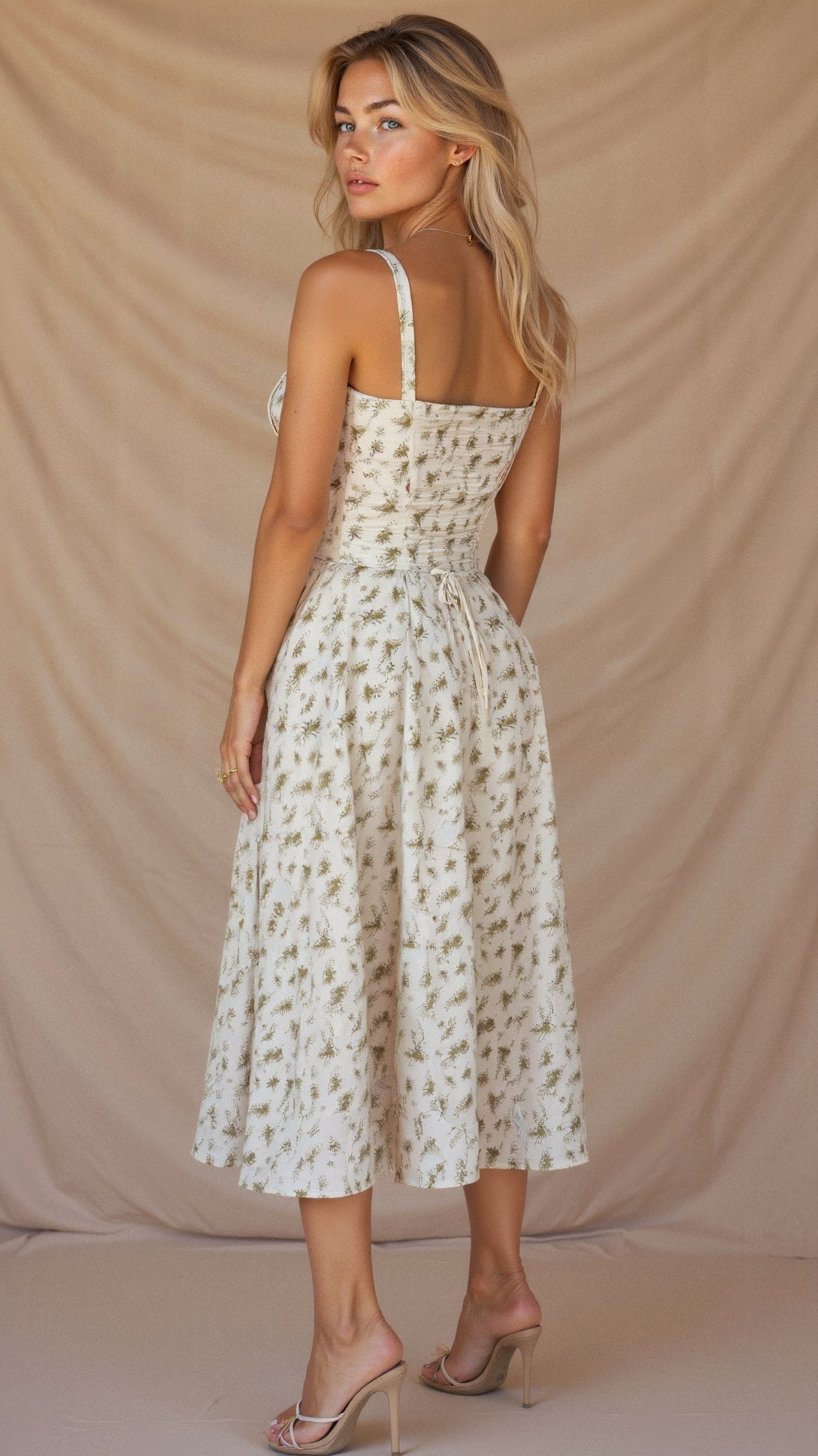 Bonnie | Floral Chic Corset Midi Dress