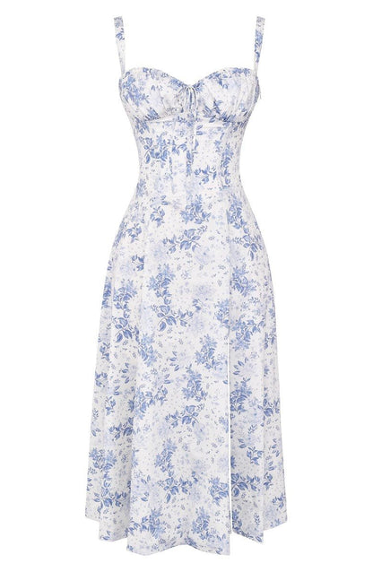 Bonnie | Floral Chic Corset Midi Dress