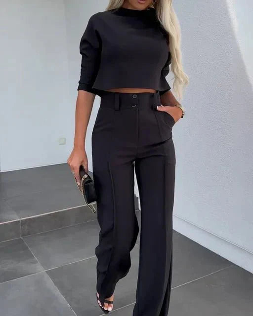 Women’s Modern Matching Top And Trousers