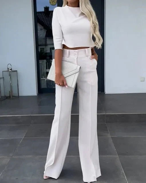 Women’s Modern Matching Top And Trousers