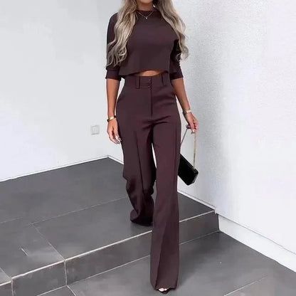 Women’s Modern Matching Top And Trousers