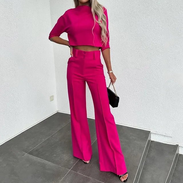 Women’s Modern Matching Top And Trousers