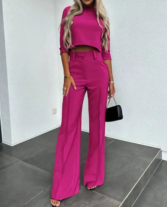 Women’s Modern Matching Top And Trousers