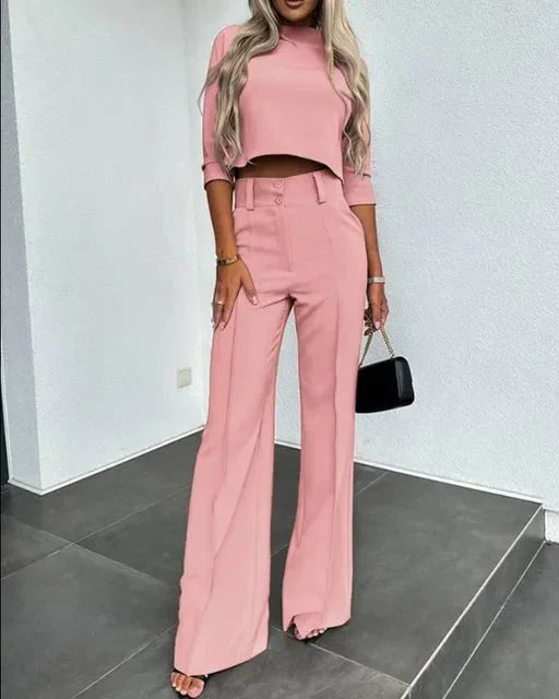 Women’s Modern Matching Top And Trousers