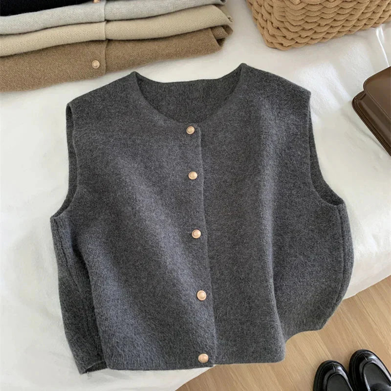 Ruby | Chaleco informal sin mangas con botones para mujer