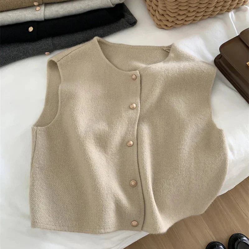 Ruby | Chaleco informal sin mangas con botones para mujer